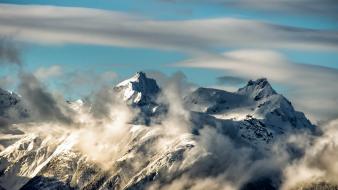 Mountains clouds nature canada british columbia