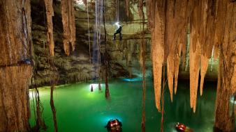 National geographic cave cenote climbing light