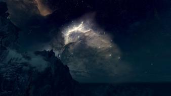 Night stars the elder scrolls v: skyrim wallpaper