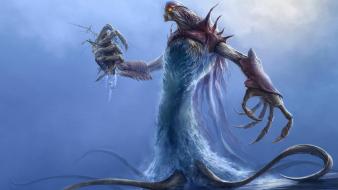 Water monsters fantasy art wallpaper