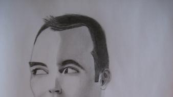 Bang theory (tv) drawings faces sheldon cooper wallpaper
