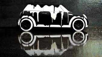 Black and white cars wallpaper