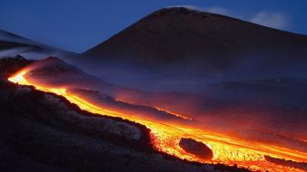Etna landscapes lava mountains volcanoes wallpaper