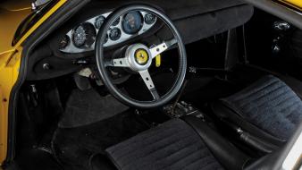 Ferrari dino 206 gt cars dashboards interior wallpaper