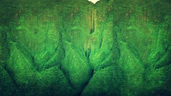 Green landscapes mountains nature rocks wallpaper