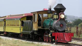 Narrow gauge steam locomotives trains widescreen wallpaper
