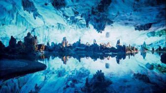 National geographic blue cavern lakes nature wallpaper