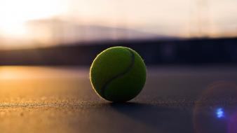 Tennis ball sunset