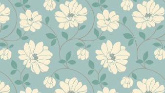 Backgrounds blue floral flowers lines wallpaper