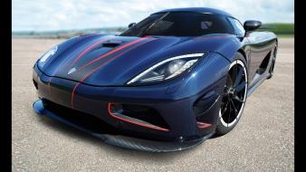 Blue koenigsegg agera r static