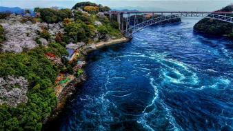 Bridges embankment natural scenery nature sea wallpaper