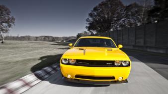 Challenger srt dodge yellow cars speed wallpaper