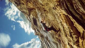 Climbing mountains wallpaper