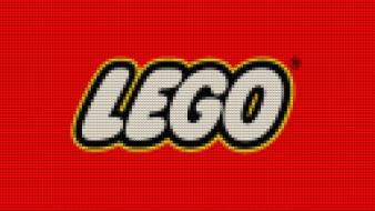 Legos blocks logos red background wallpaper
