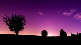 Purple night sky wallpaper