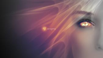 Amazingly simple linux abstract enigma eyes wallpaper