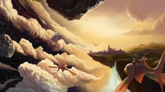 Artistic clouds digital art fantasy