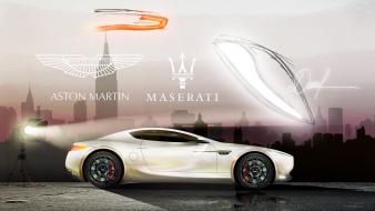 Aston martin maserati cars engines wallpaper
