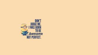 Awesomeness minion simple background wallpaper