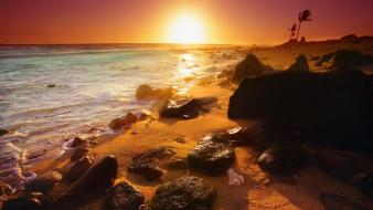 Beautiful sunset in hawaii wallpaper