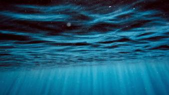 Blue sea shine underwater wallpaper