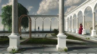 Cgi arches columns digital art fantasy