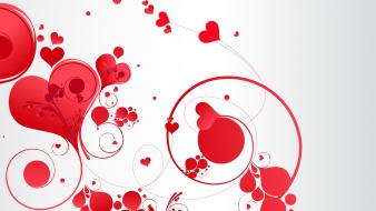 Graphics hearts shapes swirls vectors