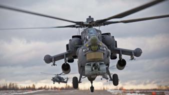 Mil mi-28 helicopters