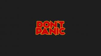 Orange panic hitchhikers guide to the galaxy wallpaper