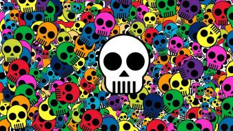 Skulls artwork style wallpaper