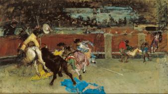 Torerro corrida bullfight mariano fortuny y marsal wallpaper