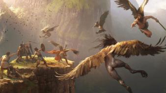 Wings fantasy art artwork harpy greek mythology wallpaper