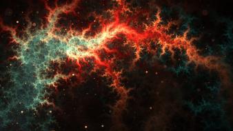 Abstract outer space stars digital art wallpaper