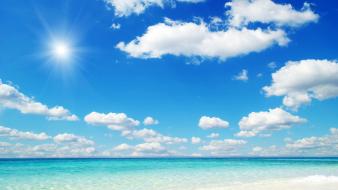 Beach blue sky wallpaper