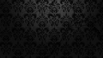 Floral black wallpaper