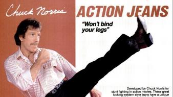 Jeans text retro chuck norris actors action commercial wallpaper