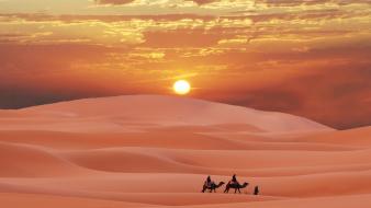 Sahara desert sunset wallpaper