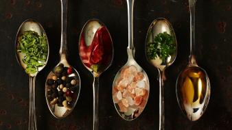 Spoons food art wallpaper