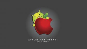 Apple and android logo wallpaper