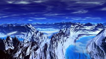 Blue snow mountain wallpaper