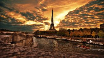 Eiffel tower sunset wallpaper