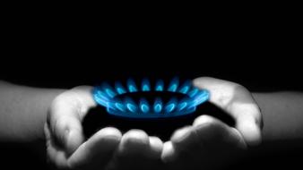 Hands gas selective coloring flame black background wallpaper