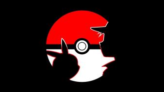 Ketchum black background pokemon blue red white wallpaper