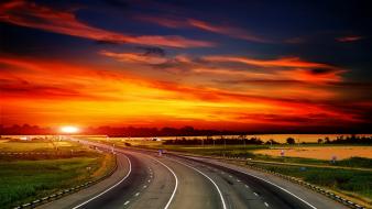 Sunset road wallpaper