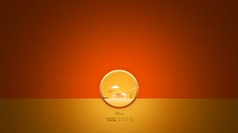 Africa backgrounds digital art minimalistic orange wallpaper