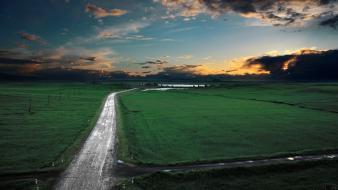 Armenia fields landscapes roads sunset wallpaper