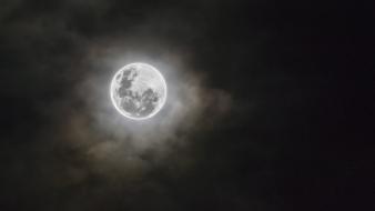 Clouds night moon wallpaper