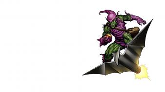 Green goblin spider-man comics villians white background wallpaper