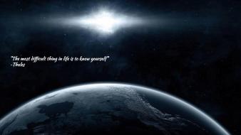 Outer space quotes text wallpaper