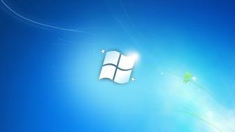 Windows 7 blue background wallpaper